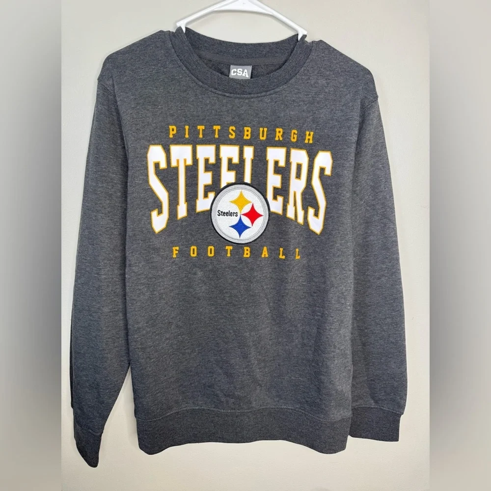 NWT CSA Pittsburgh Steelers Gray Sweater